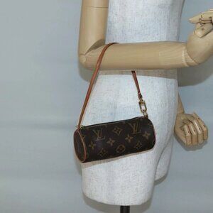 LOUIS VUITTON Monogram Papillon Pouch LV Auth ac3868